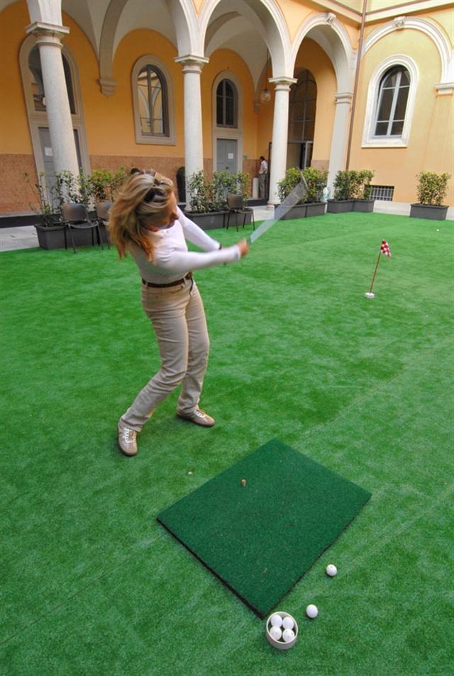 Chiara Pozzi a "Golf al buio"